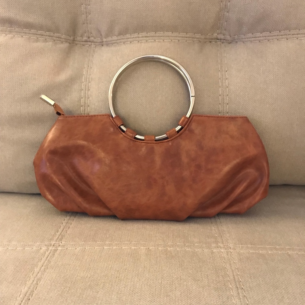 💕Faux Leather Ring Clutch Bag💕